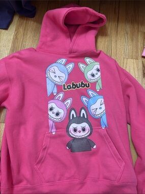 Kids' Pink Hooded Sweatshirt